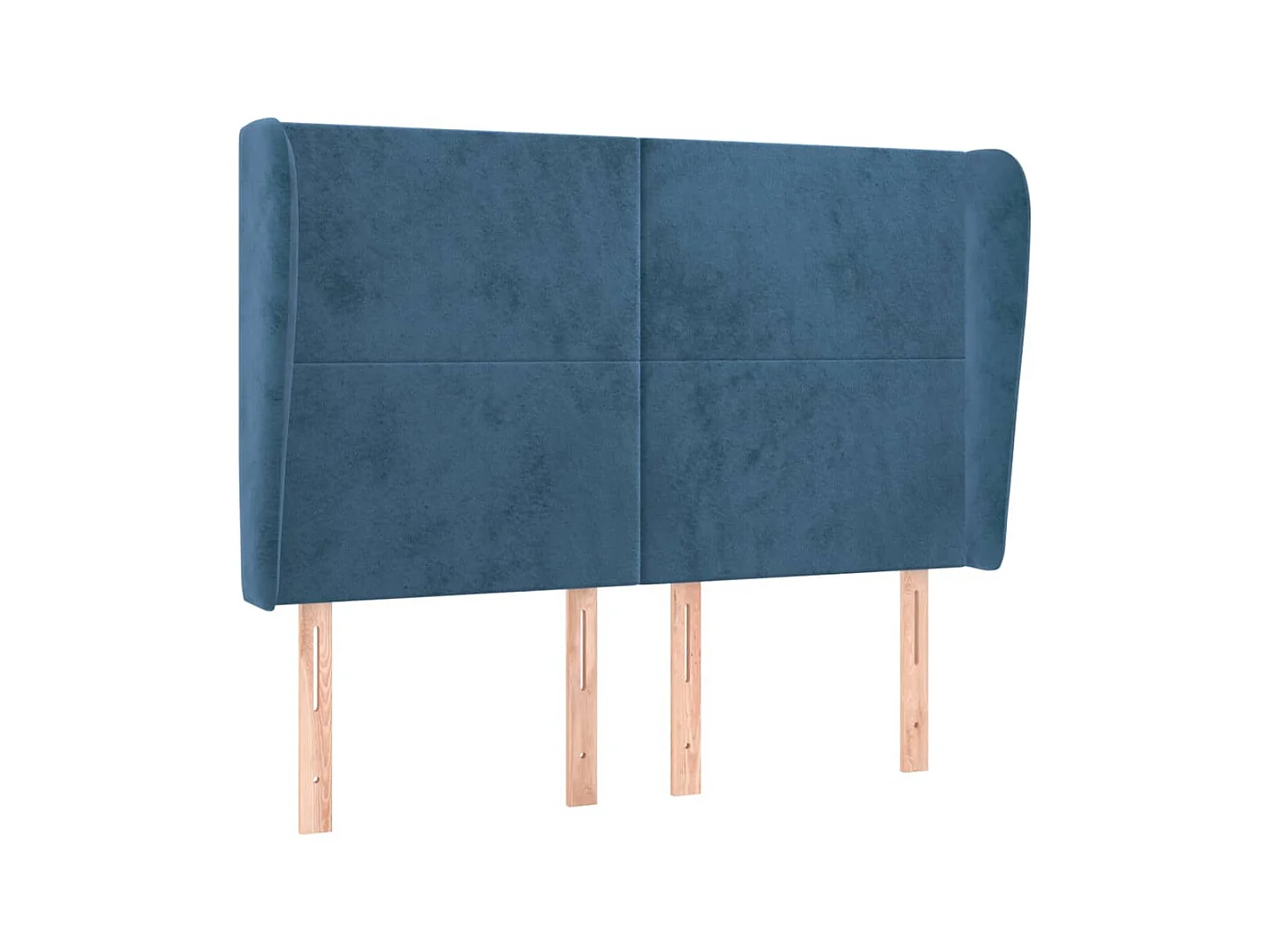 Kopfteil,Bettkopfteil mit Ohren Dunkelblau 147x23x118/128 cm Samt -gkd211519