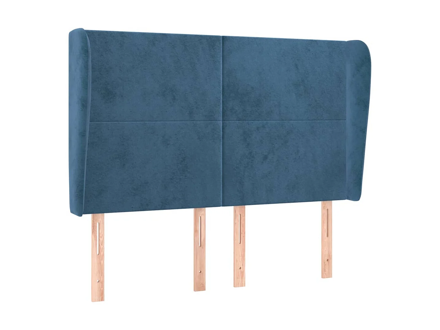 Hoofdbord met randen 147x23x118/128 cm fluweel donkerblauw NL452091