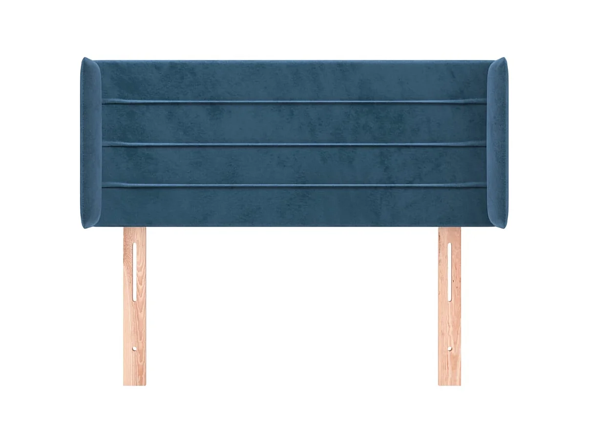 Hoofdbord met randen 93x16x78/88 cm fluweel donkerblauw NL811162