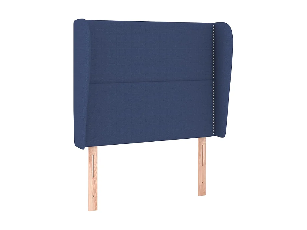 Testiera | Testata del letto ad Orecchio Blu 103x23x118/128 cm in Tessuto