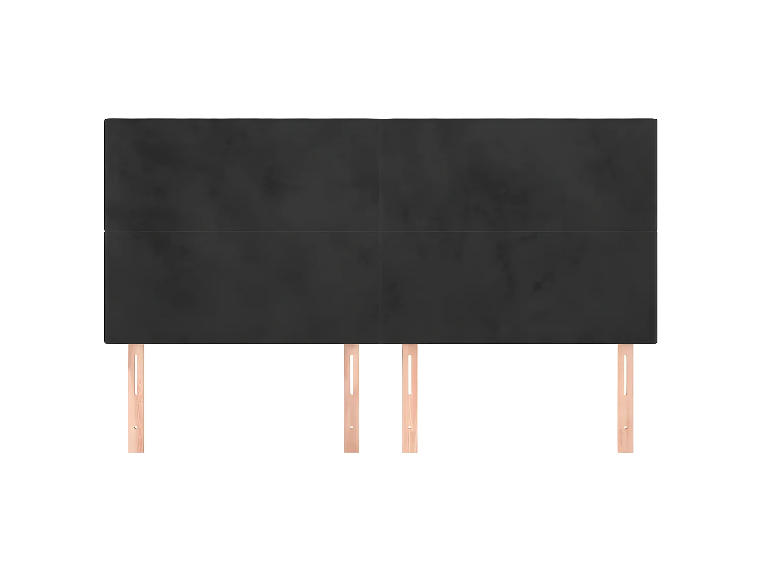 Kopfteil,Bettkopfteile 4 Stk. Schwarz 90x5x78/88 cm Samt -gkd595114