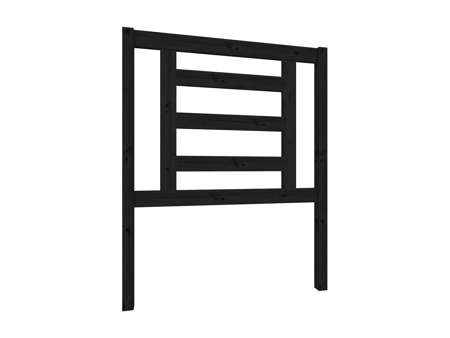 Cabeceira de cama 81x4x100 cm pinho maciço preto PT850402