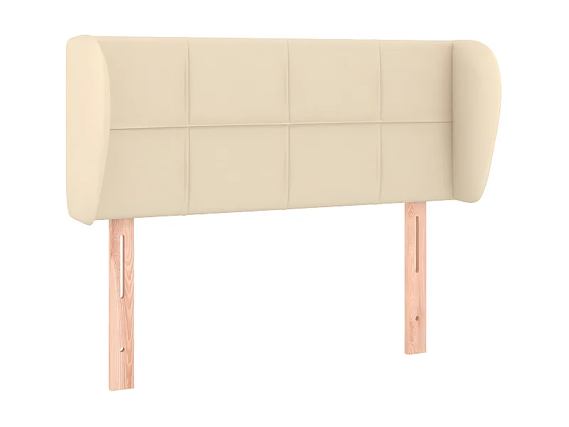 Kopfteil,Bettkopfteil mit Ohren Creme 103x23x78/88 cm Stoff -gkd708429