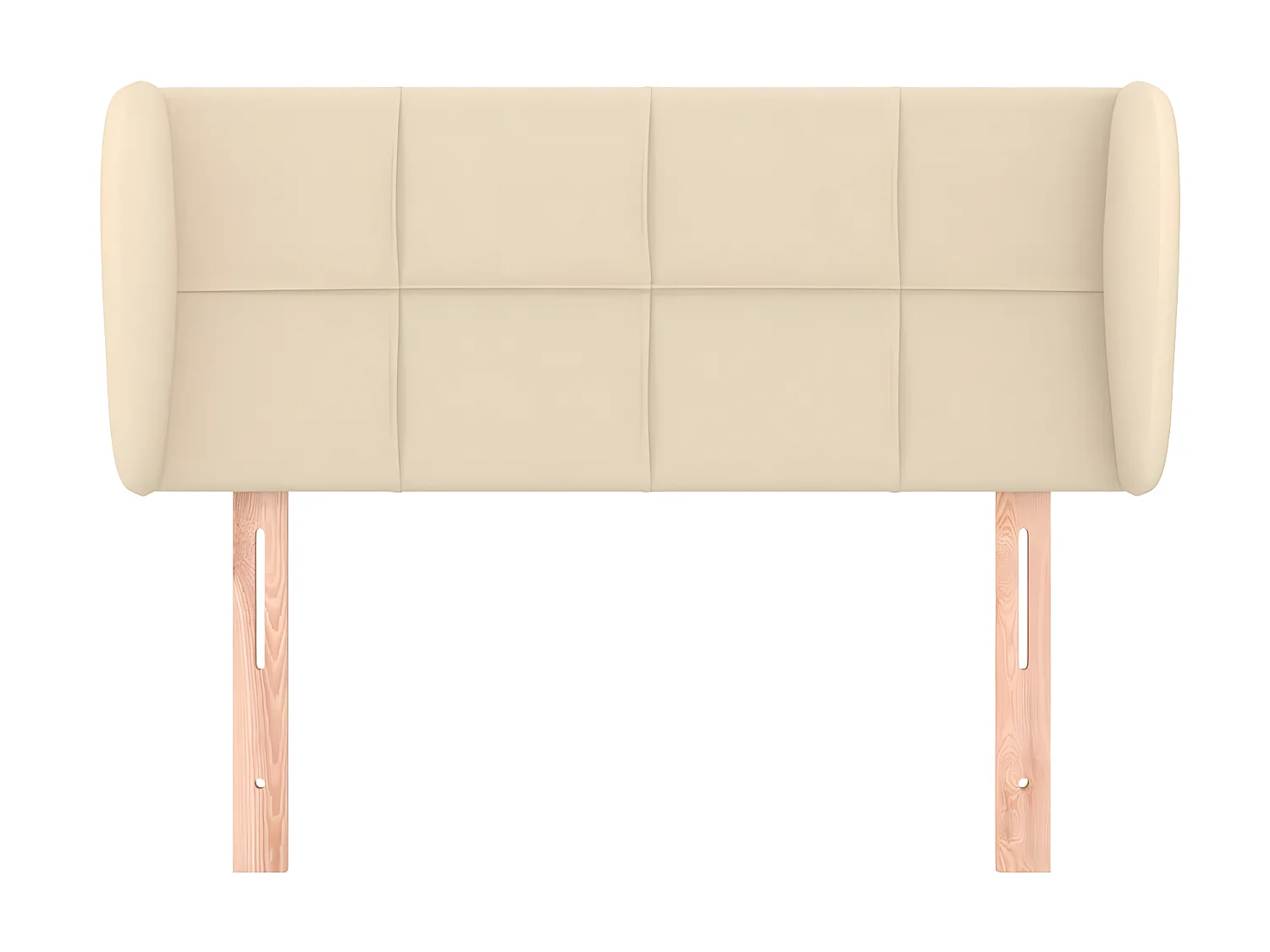 Testiera | Testata del letto ad Orecchio Crema 103x23x78/88 cm in Tessuto