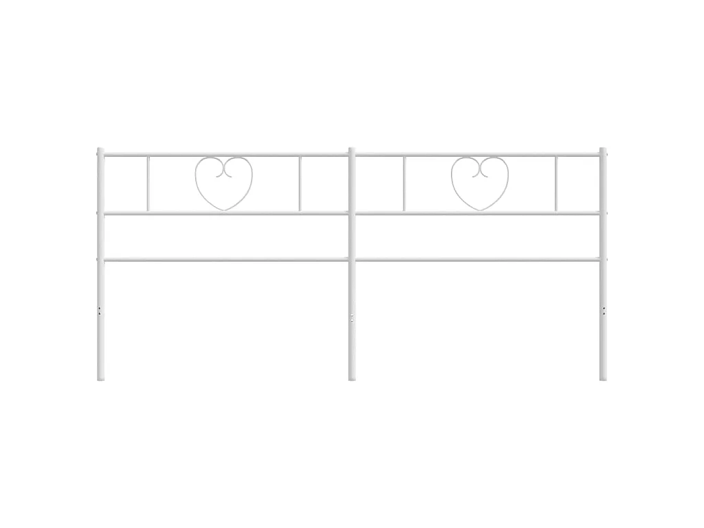 Cabeceira de cama 193 cm metal branco PT423727