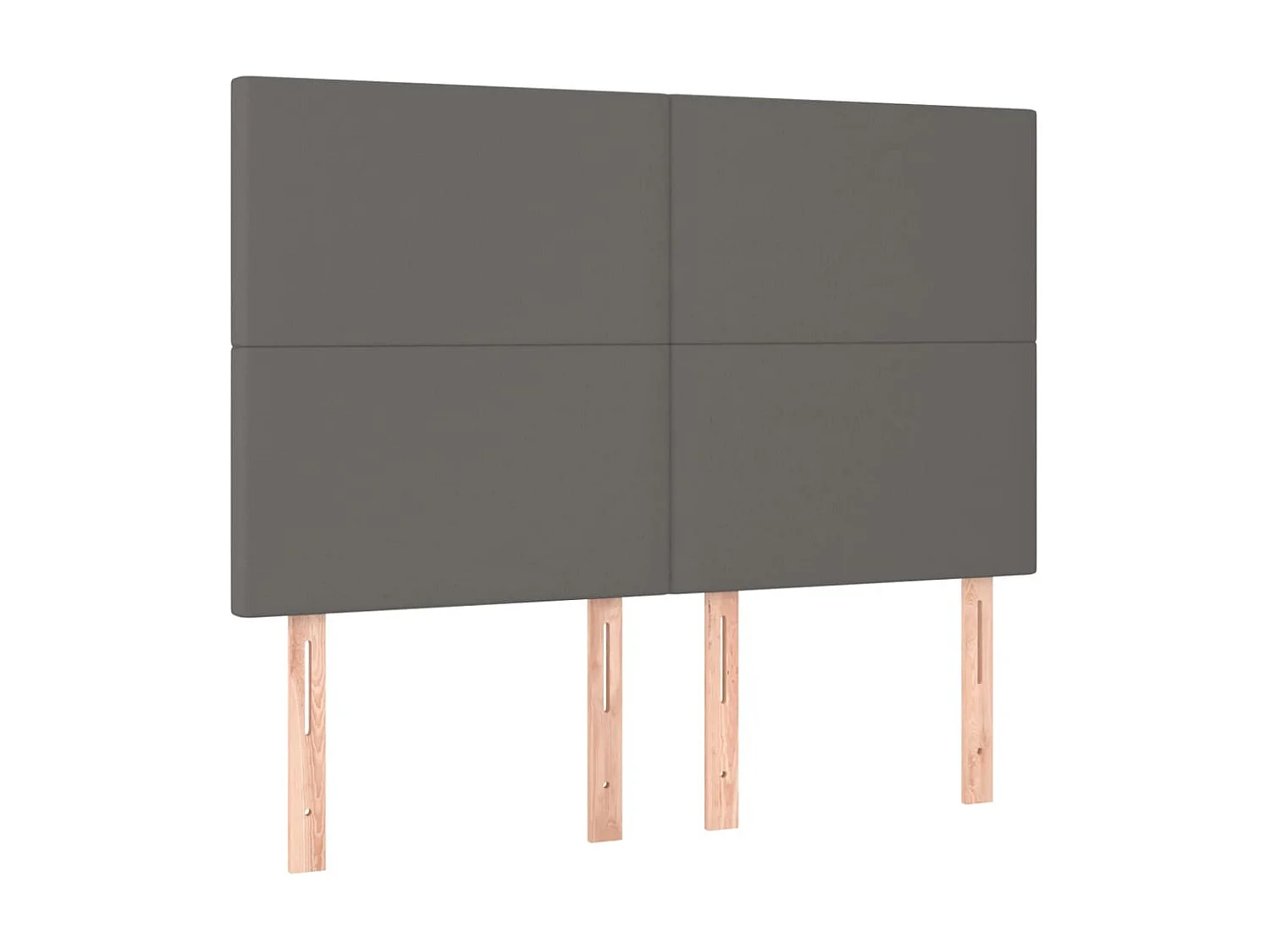 Testiera a LED Grigio 144x5x118/128 cm in Similpelle CFW496491