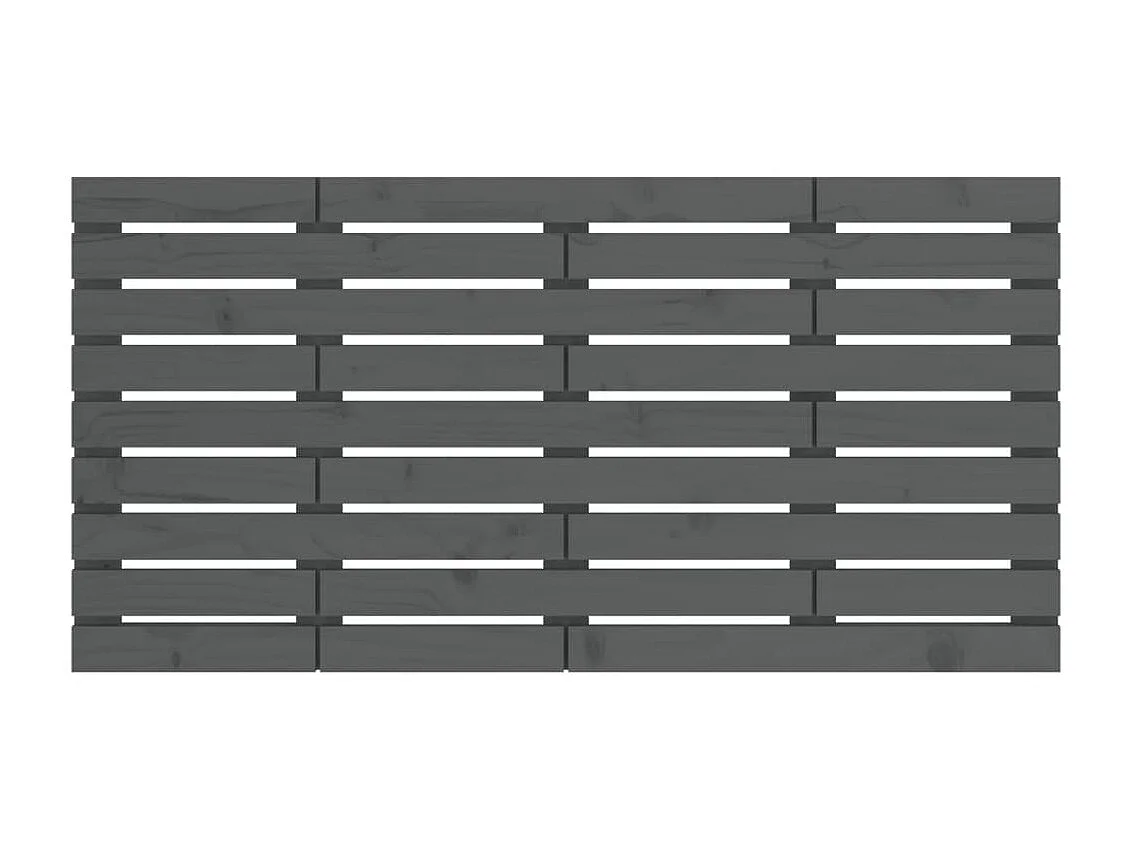 Tête de lit murale Gris 146x3x63 cm Bois massif de pin POI33131 BonneVie Meuble