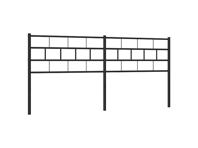 Tête de lit métal noir 160 cm POI42509 BonneVie Meuble