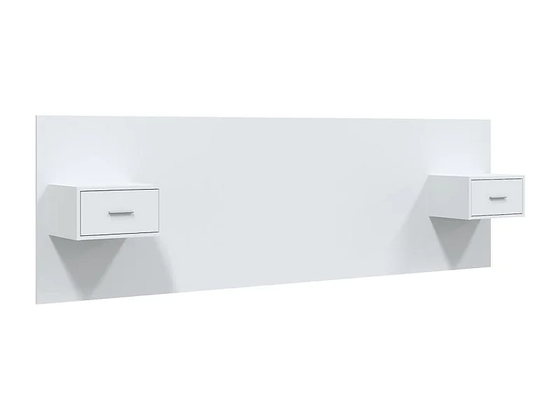 Testiera | Testata del letto per Letto con Comodini in Legno Multistrato Bianco