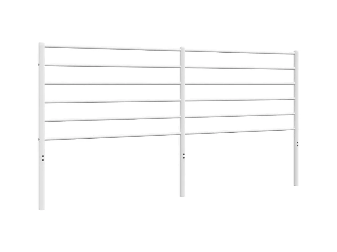 Tête de lit métal blanc 193 cm POI97734 BonneVie Meuble