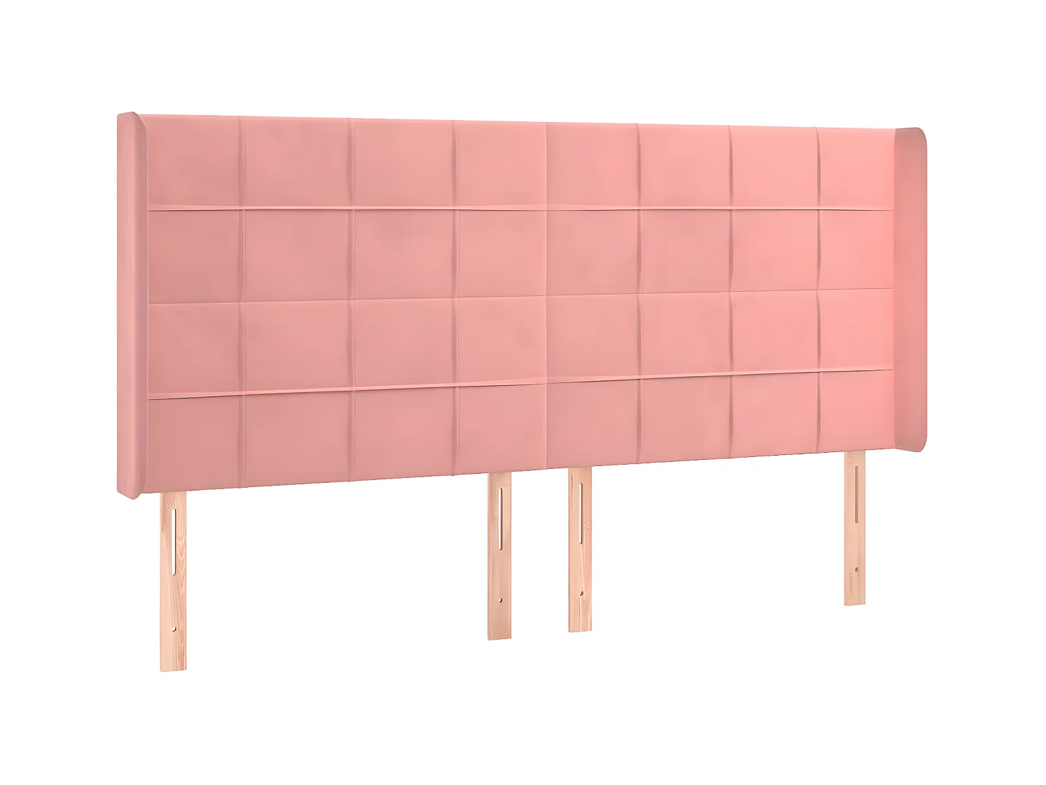 Tête de lit avec oreilles Rose 183x16x118,128 cm Velours PEWV97014 BonneVie Meuble