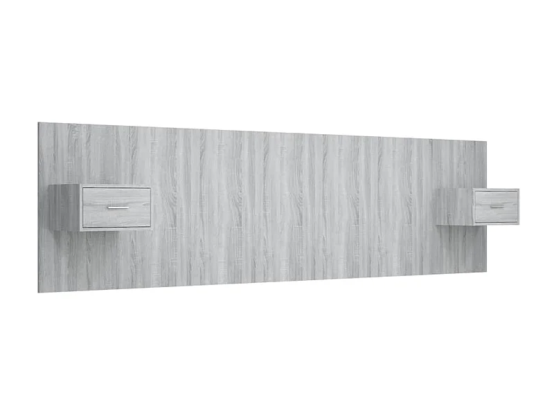 Tête de lit avec armoires sonoma gris Bois d'ingénierie POI31479 BonneVie Meuble