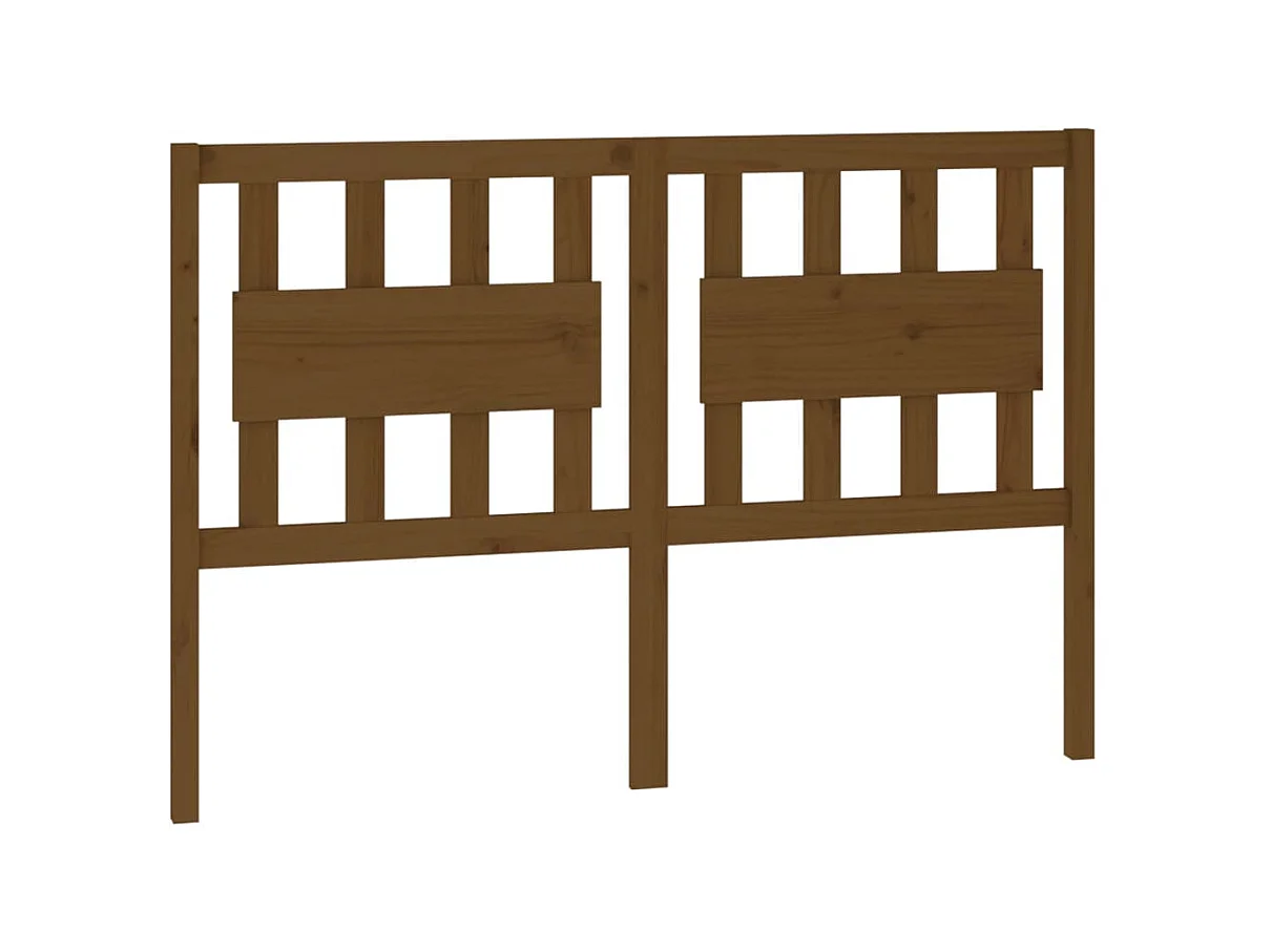 Hoofdbord 125,5x4x100 cm massief grenenhout honingbruin NL116078