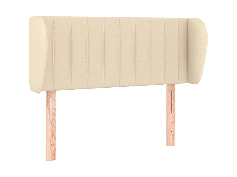 Cabecero de tela color crema 103x23x78/88 cm ES75443