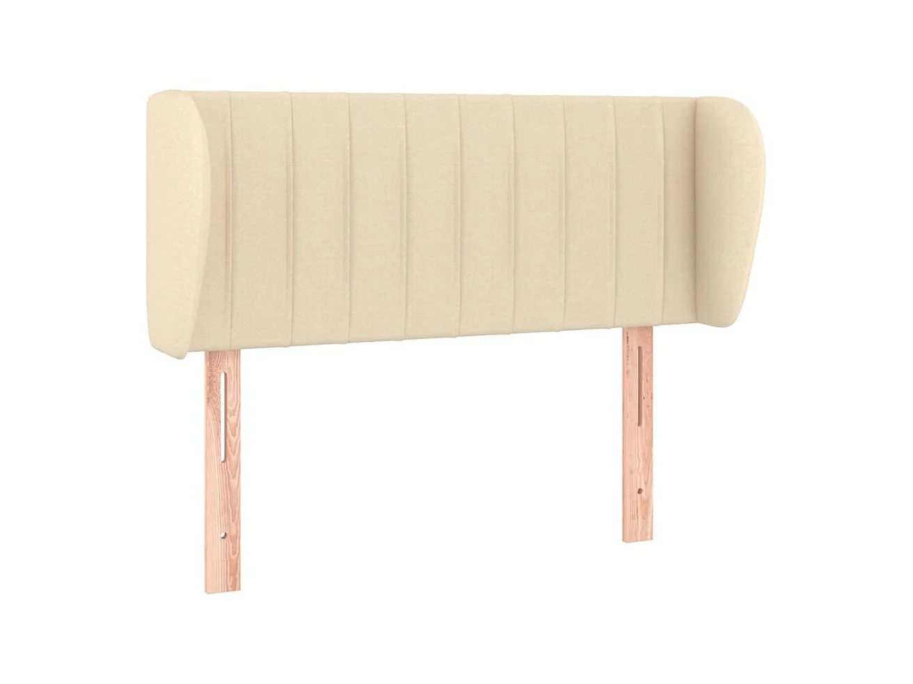 Tête de lit avec oreilles Crème 103x23x78/88 cm Tissu POI90557 BonneVie Meuble