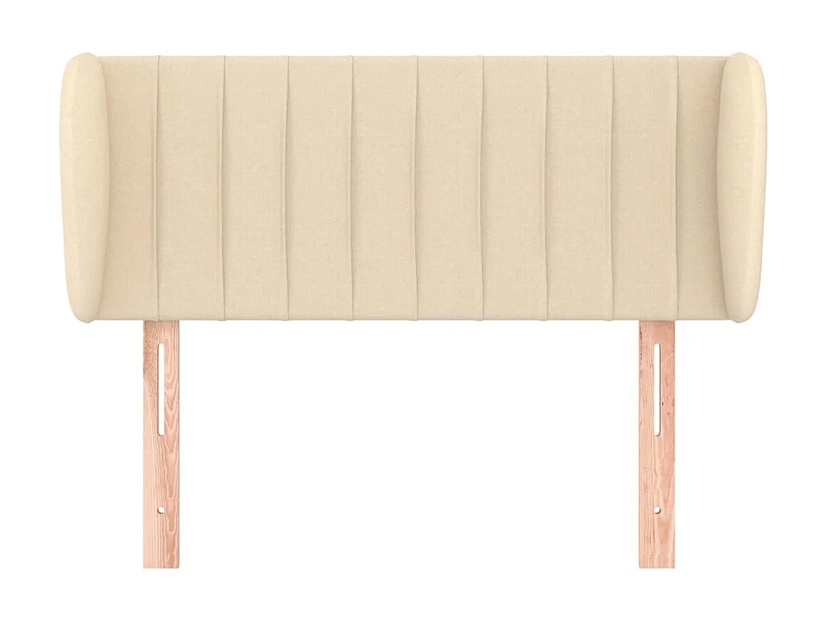 Testiera | Testata del letto ad Orecchio Crema 103x23x78/88 cm in Tessuto