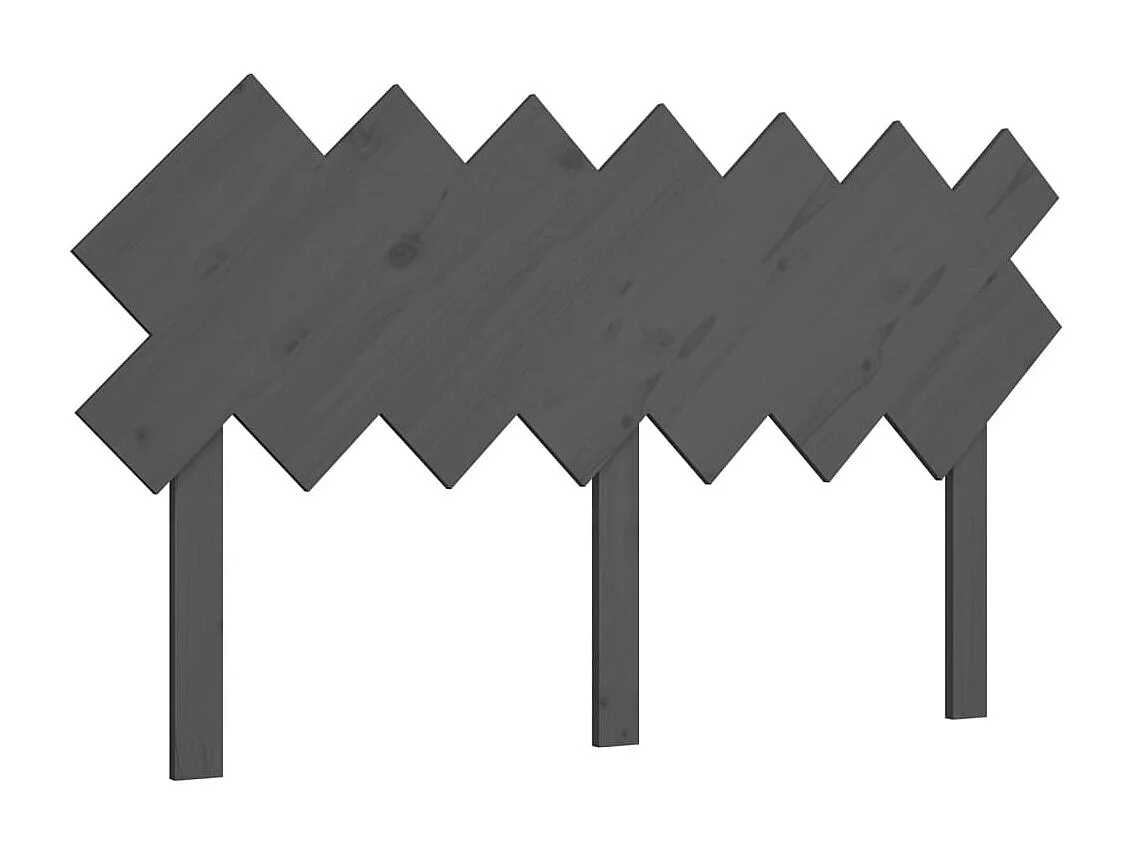 Tête de lit Gris 151,5x3x81 cm Bois massif de pin POI29289 BonneVie Meuble