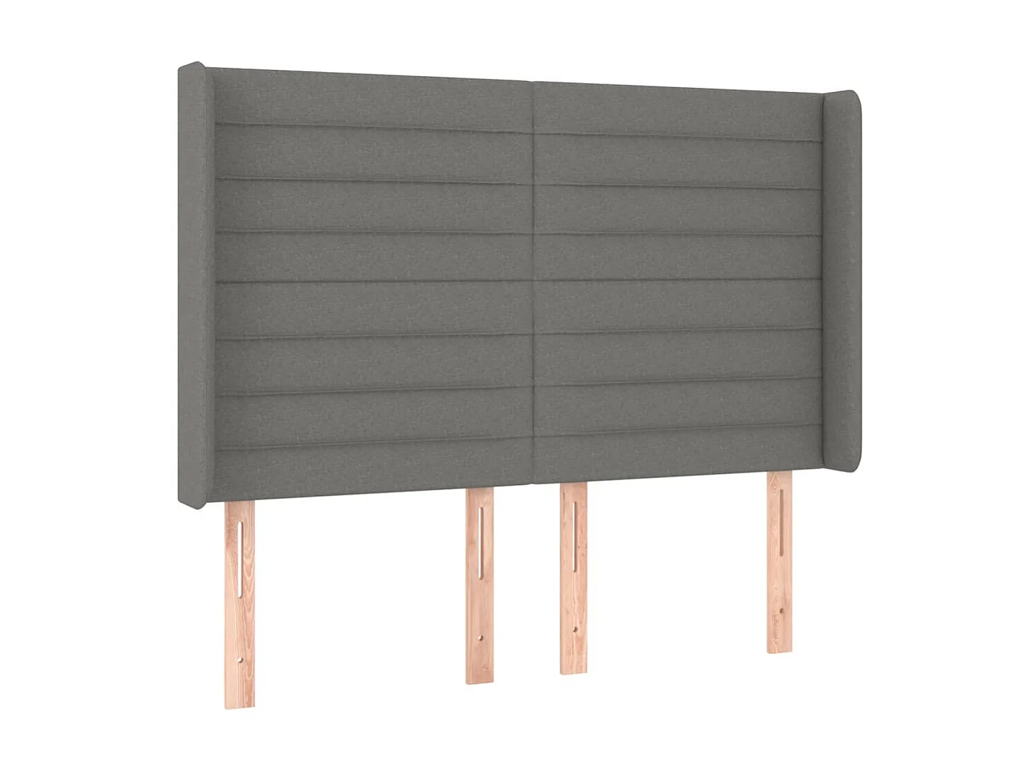 Tête de lit à LED Gris foncé 147x16x118/128 cm Tissu POI27393 BonneVie Meuble