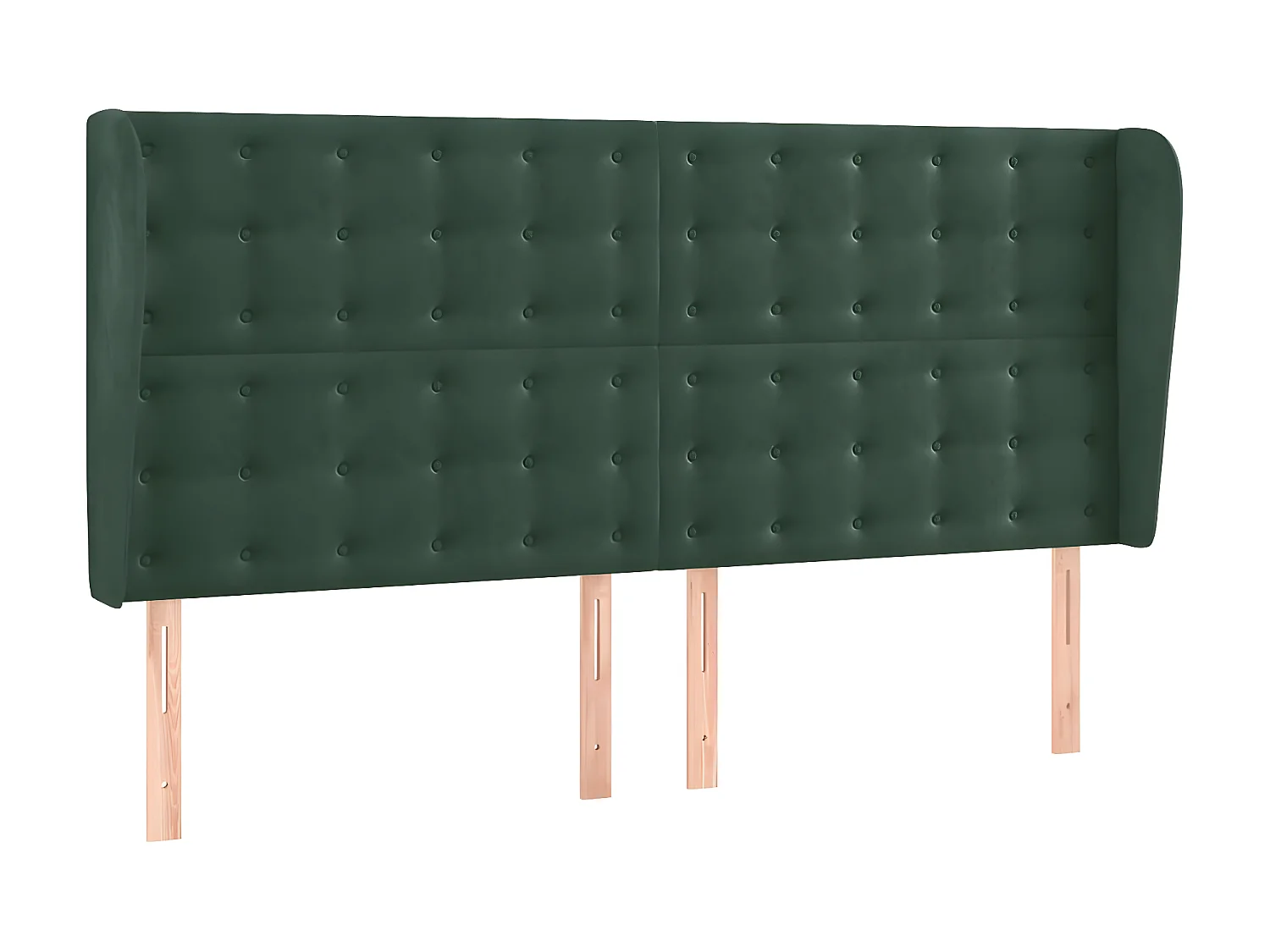 Tête de lit avec oreilles Vert foncé 203x23x118,128 cm Velours LKC14584 BonneVie Meuble