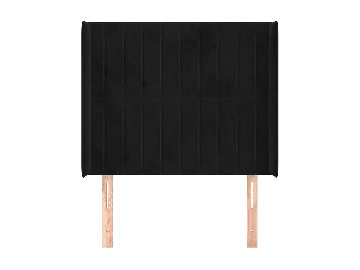 Tête de lit avec oreilles Noir 93x16x118/128 cm Velours POI94408 BonneVie Meuble
