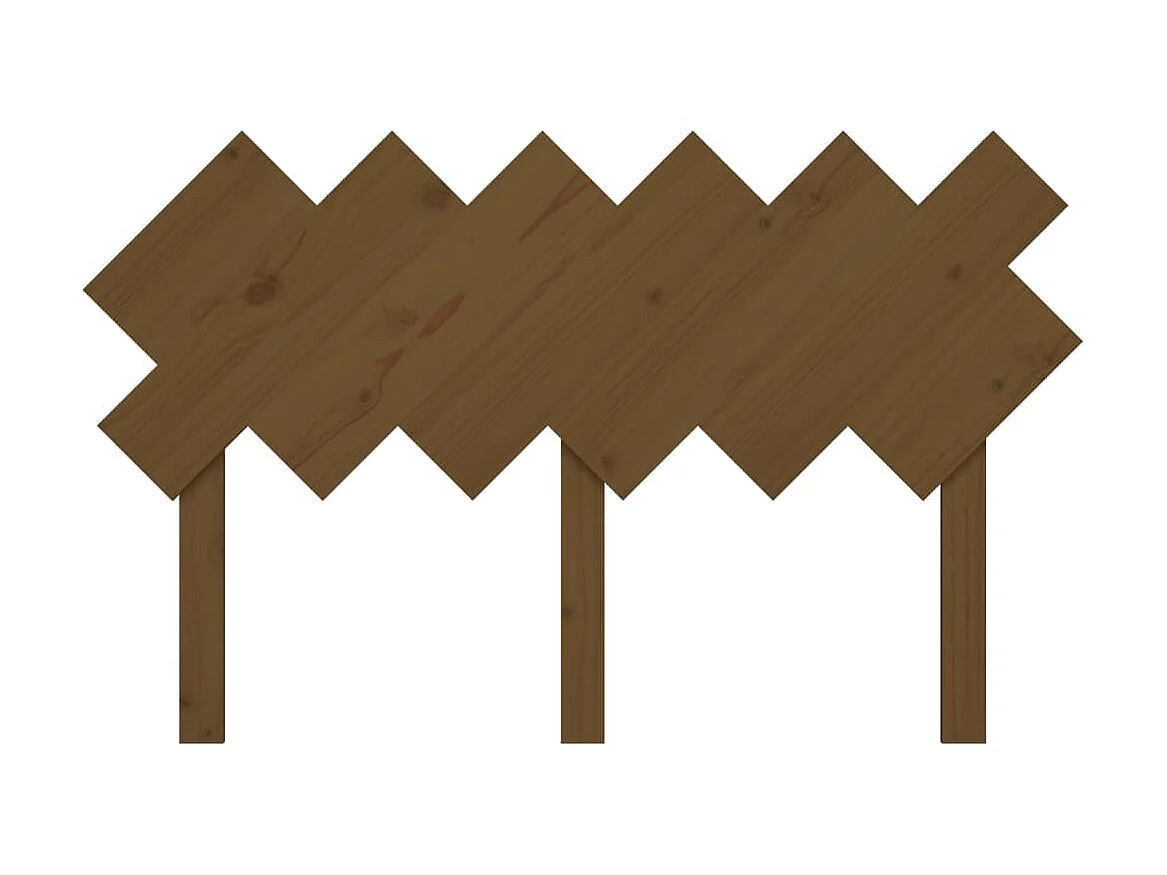 Cabecero de cama madera maciza de pino marrón miel 132x3x81cm ES47645