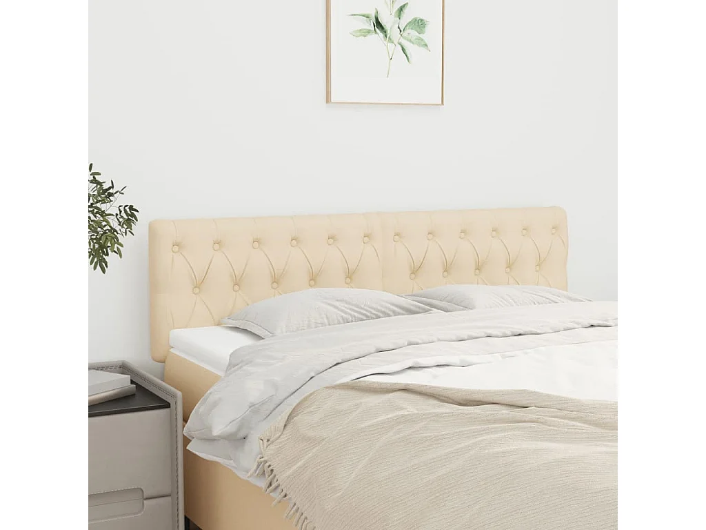 Cabeceros 2 unidades tela color crema 72x7x78/88 cm ES13768