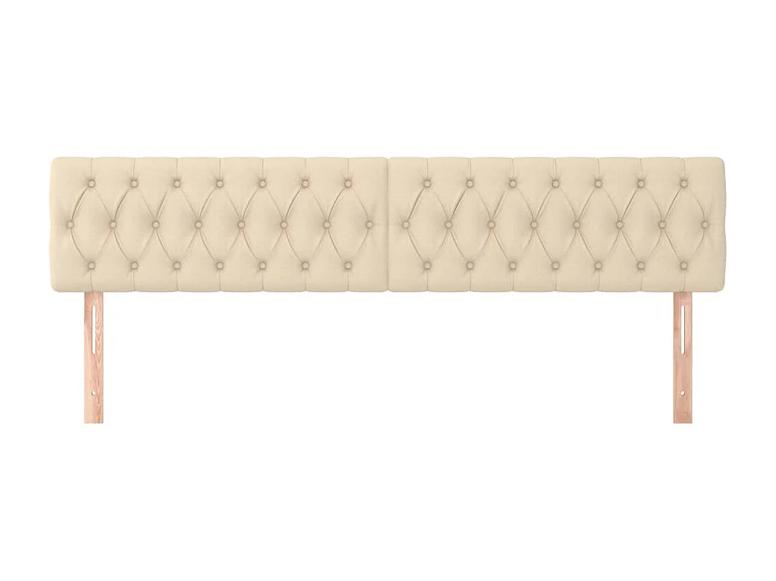 Testiere | Testate del letto 2 pz Crema 100 x 7 x 78/88 cm in Tessuto