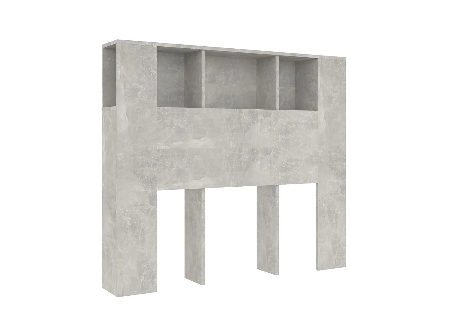 Armoire de tête de lit gris béton 120x18,5x102,5 cm POI97282 BonneVie Meuble