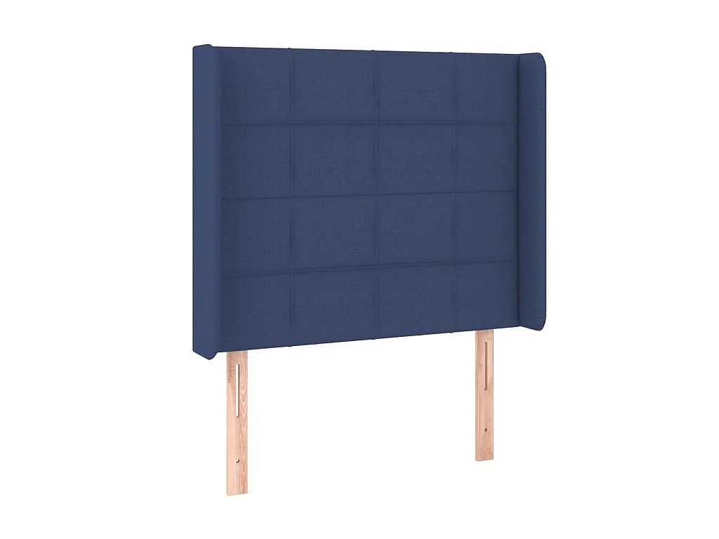 Tête de lit avec oreilles Bleu 83x16x118/128 cm Tissu POI47022 BonneVie Meuble