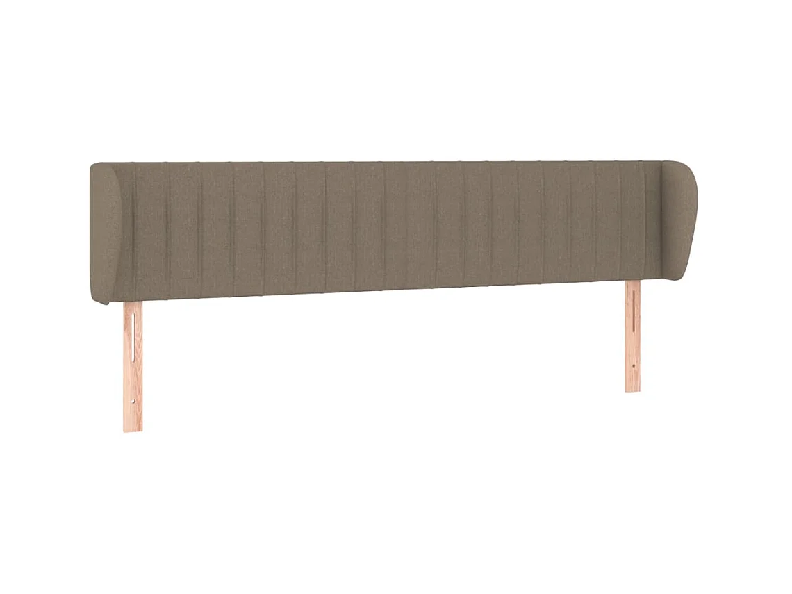 Testiera | Testata del letto ad Orecchio Tortora 203x23x78/88 cm in Tessuto