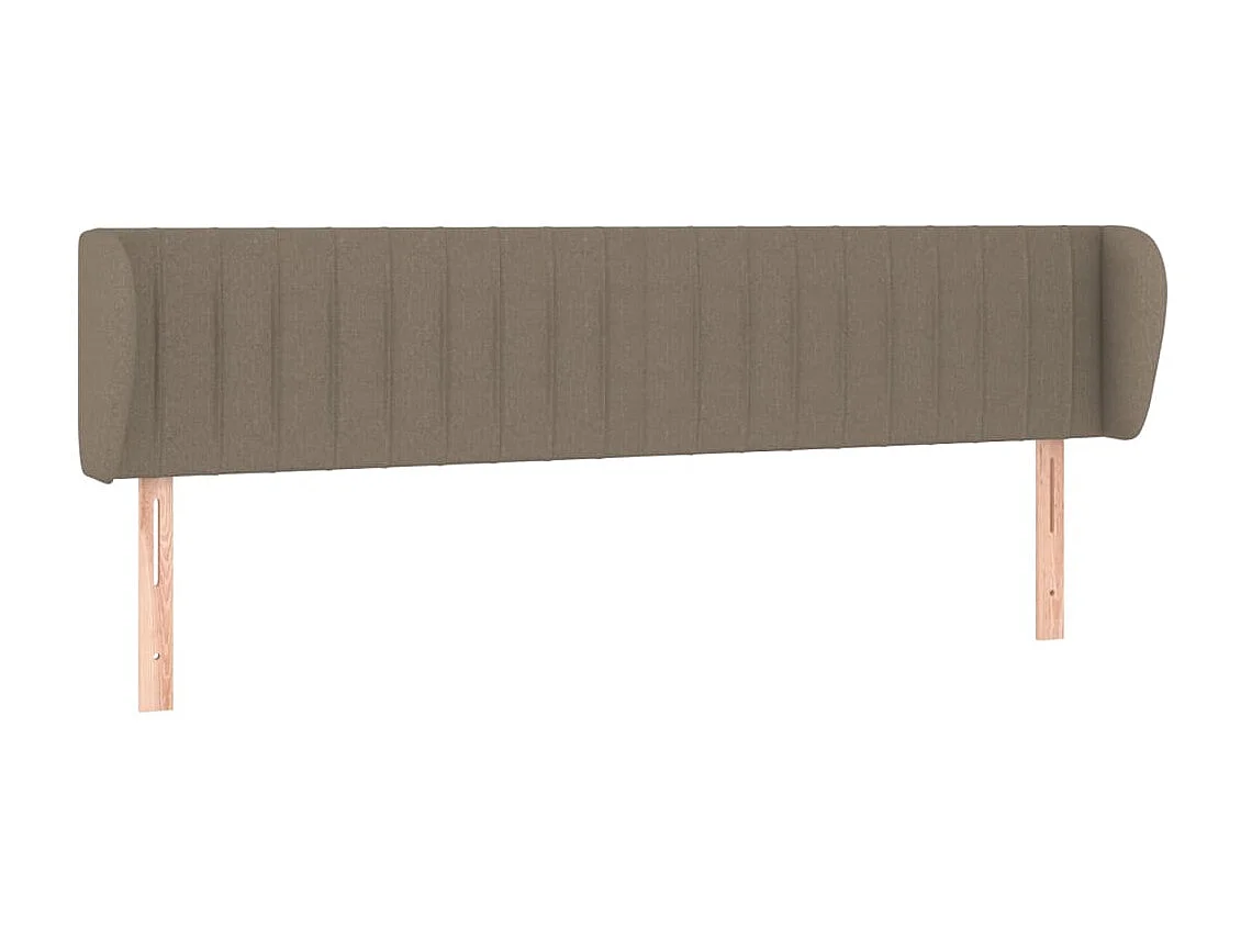 Tête de lit avec oreilles Taupe 203x23x78/88 cm Tissu POI82568 BonneVie Meuble