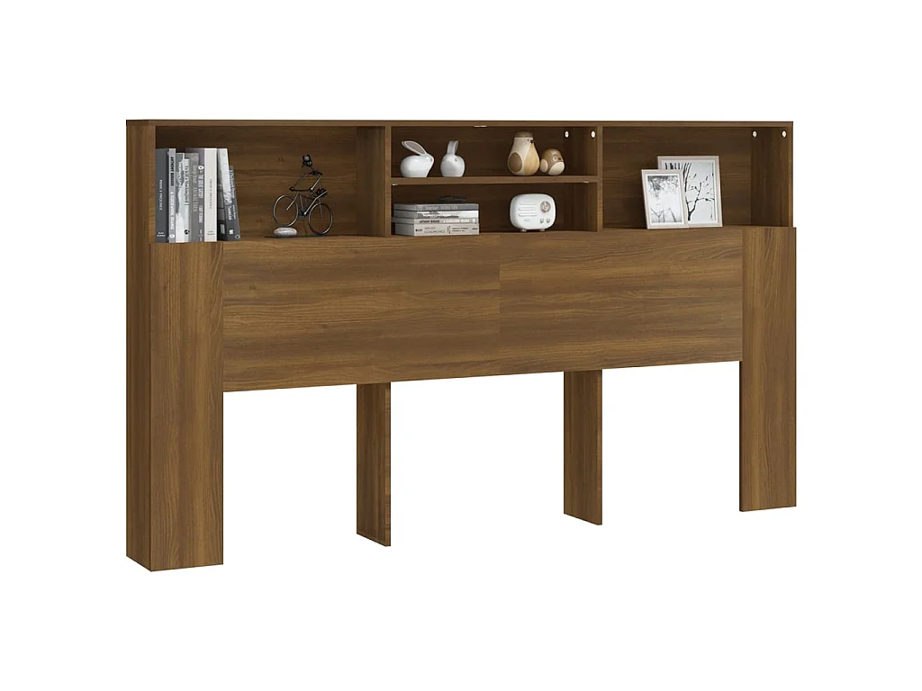 Armoire de tête de lit Chêne marron 180x19x103,5 cm POI99699 BonneVie Meuble