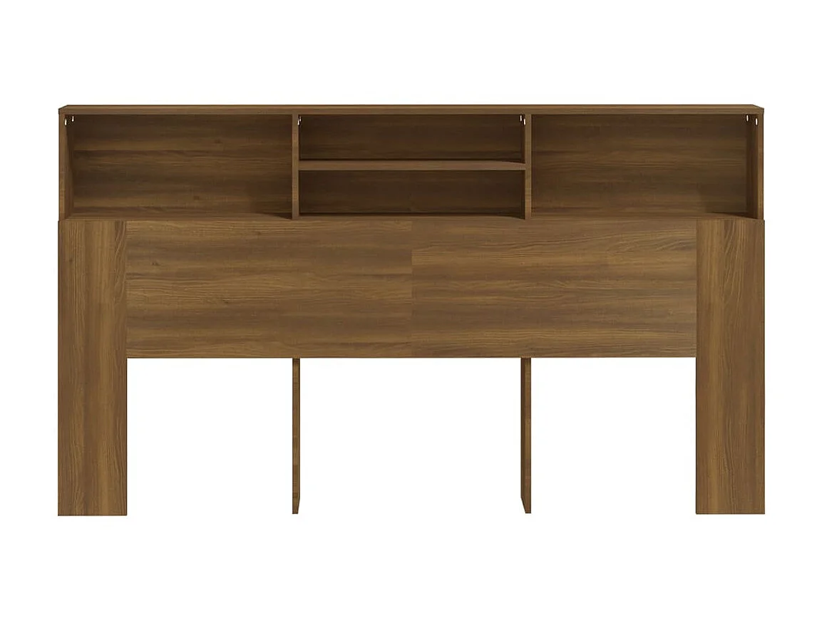 Armoire de tête de lit Chêne marron 180x19x103,5 cm POI99699 BonneVie Meuble