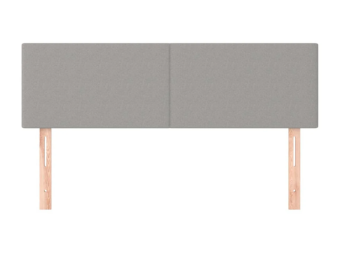 2er-set-Kopfteil,Bettkopfteile Hellgrau 72x5x78/88 cm Stoff -gkd239504