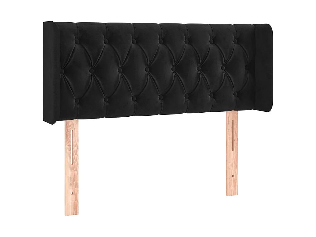 Tête de lit à LED Noir 103x16x78/88 cm Velours POI10784 BonneVie Meuble