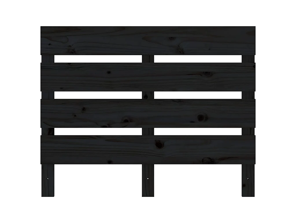 Cabeceira de cama 100x3x80 cm pinho maciço preto PT551924