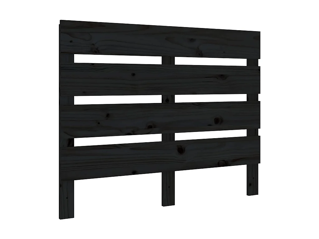 Testiera | Testata del letto per Letto Nera 100x3x80 cm in Legno Massello di Pino