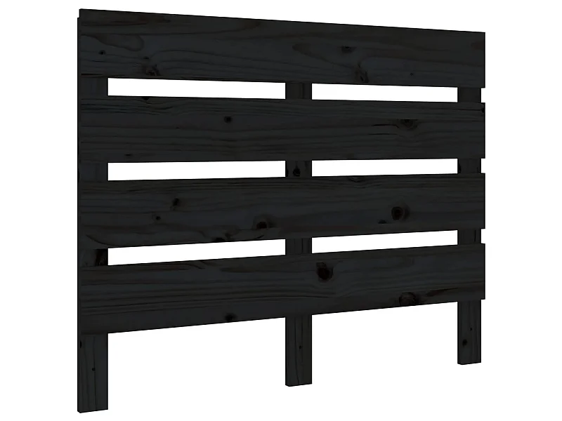 Tête de lit Noir 100x3x80 cm Bois massif de pin POI41035 BonneVie Meuble