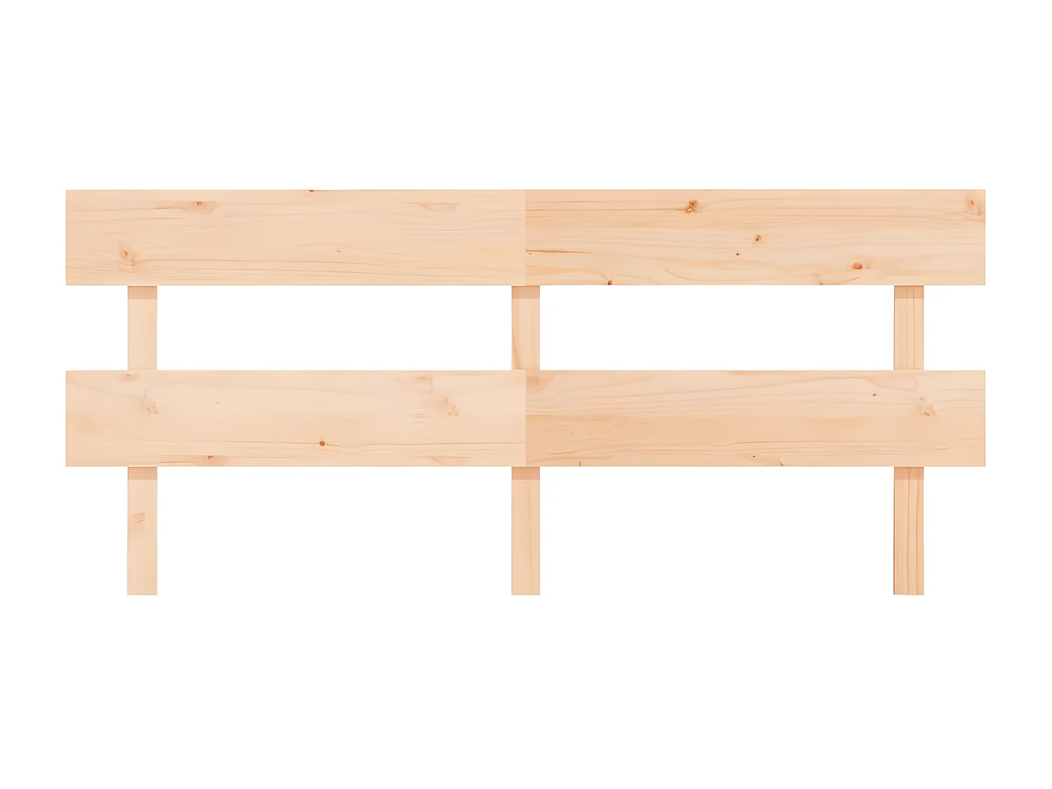 Cabecero de cama madera maciza de pino gris 204x3x81 cm ES29551