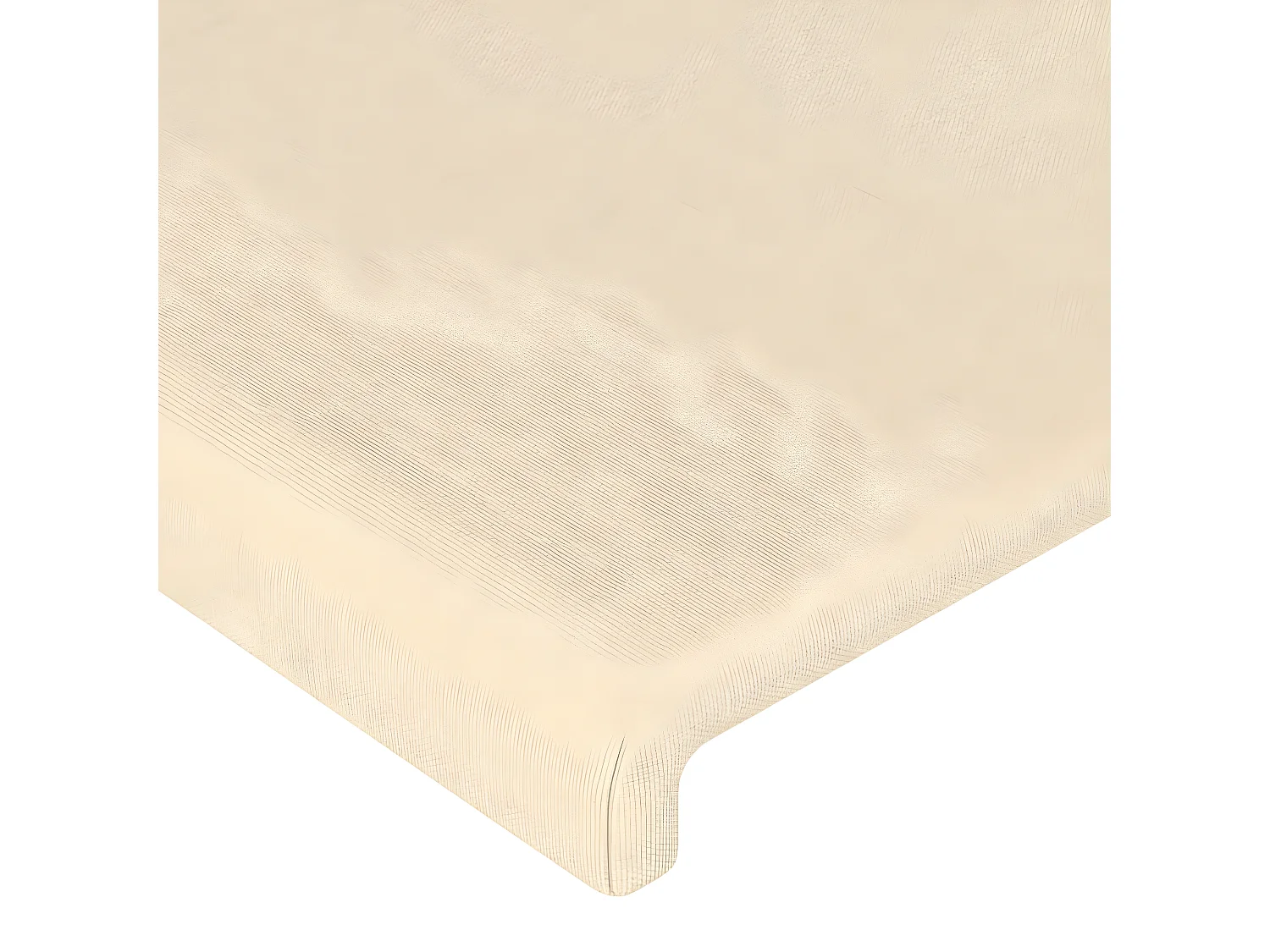Cabeceira de cama c/ abas tecido 163x16x78/88 cm creme PT818608