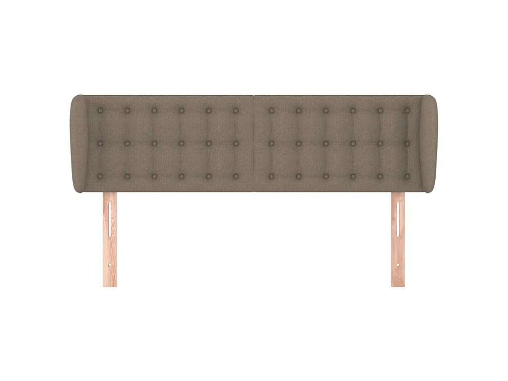 Cabeceira cama abas tecido 147x23x78/88 cm cinzento-acastanhado PT551853