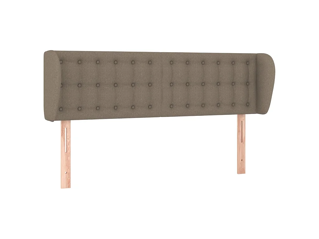 Tête de lit avec oreilles Taupe 147x23x78/88 cm Tissu POI73042 BonneVie Meuble