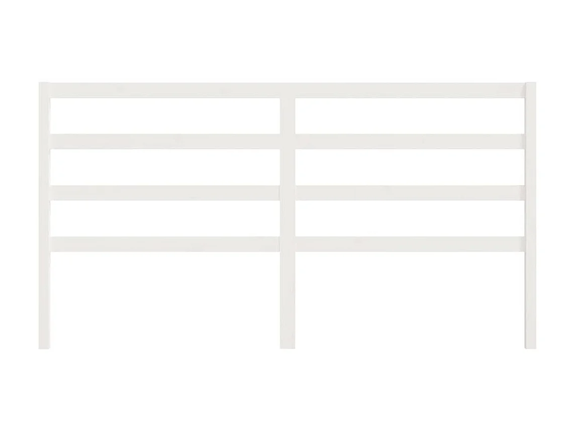 Cabecero de cama madera maciza de pino blanco 206x4x100 cm ES78129