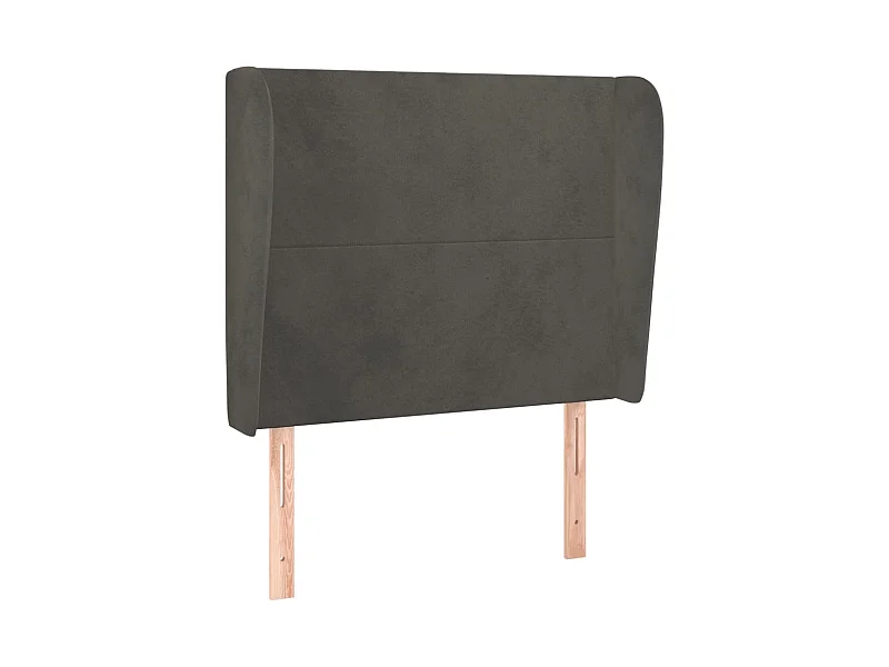 Kopfteil,Bettkopfteil mit Ohren Dunkelgrau 83x23x118/128 cm Samt -gkd48376