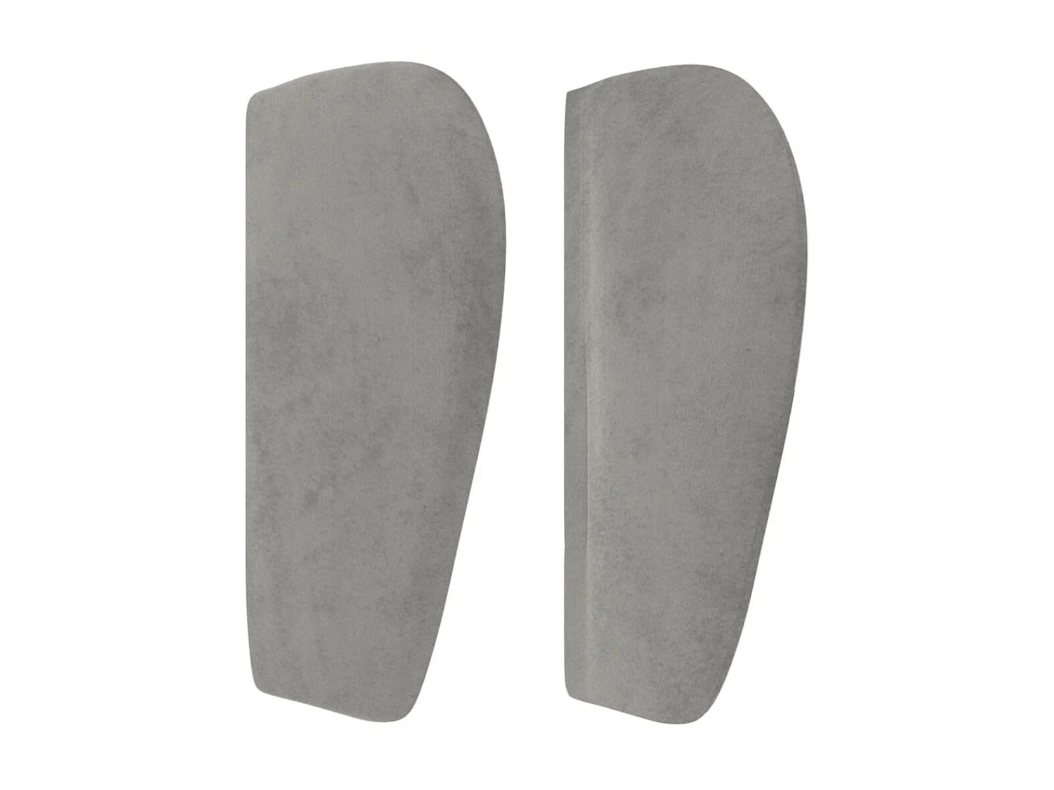 Kopfteil,Bettkopfteil mit Ohren Hellgrau 163x23x78/88 cm Samt -gkd149975