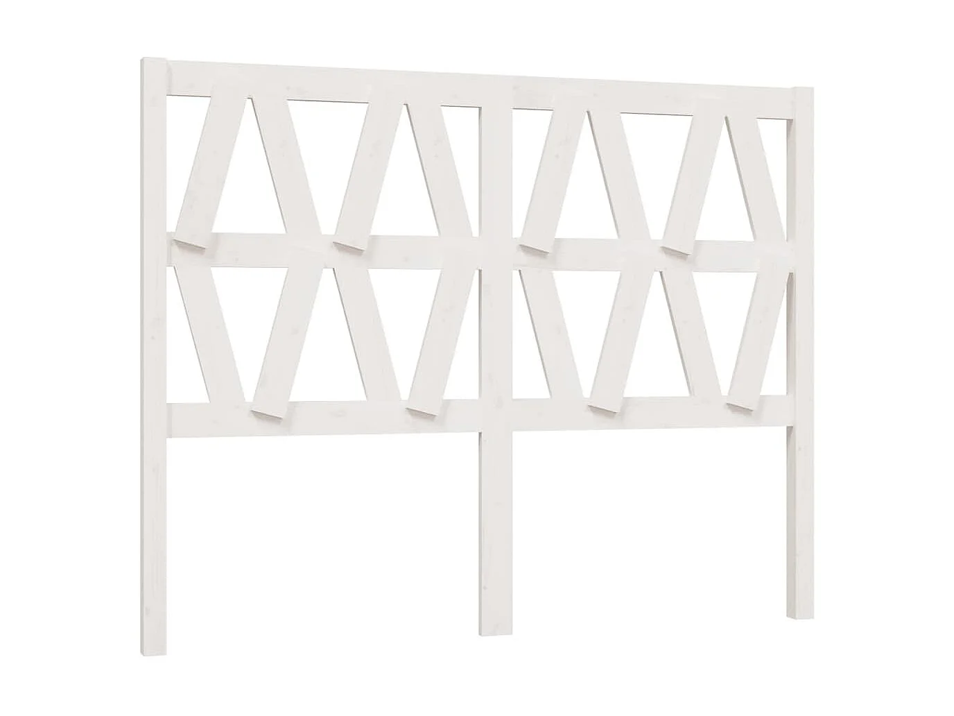 Cabeceira de cama 126x4x100 cm pinho maciço branco PT102155