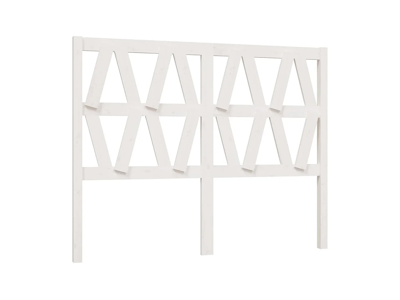 Tête de lit Blanc 126x4x100 cm Bois massif de pin POI76241 BonneVie Meuble