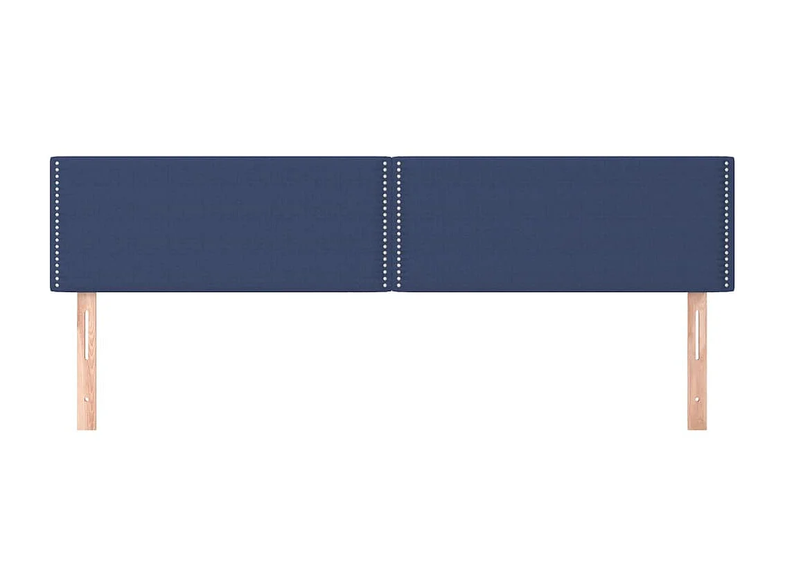 Hoofdborden 2 st 100x5x78/88 cm stof blauw NL640242