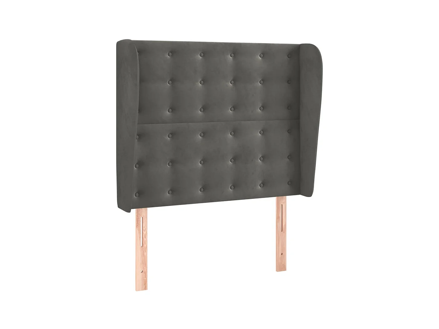 Testiera | Testata del letto ad Orecchio Grigio Scuro 83x23x118/128 cm in Velluto