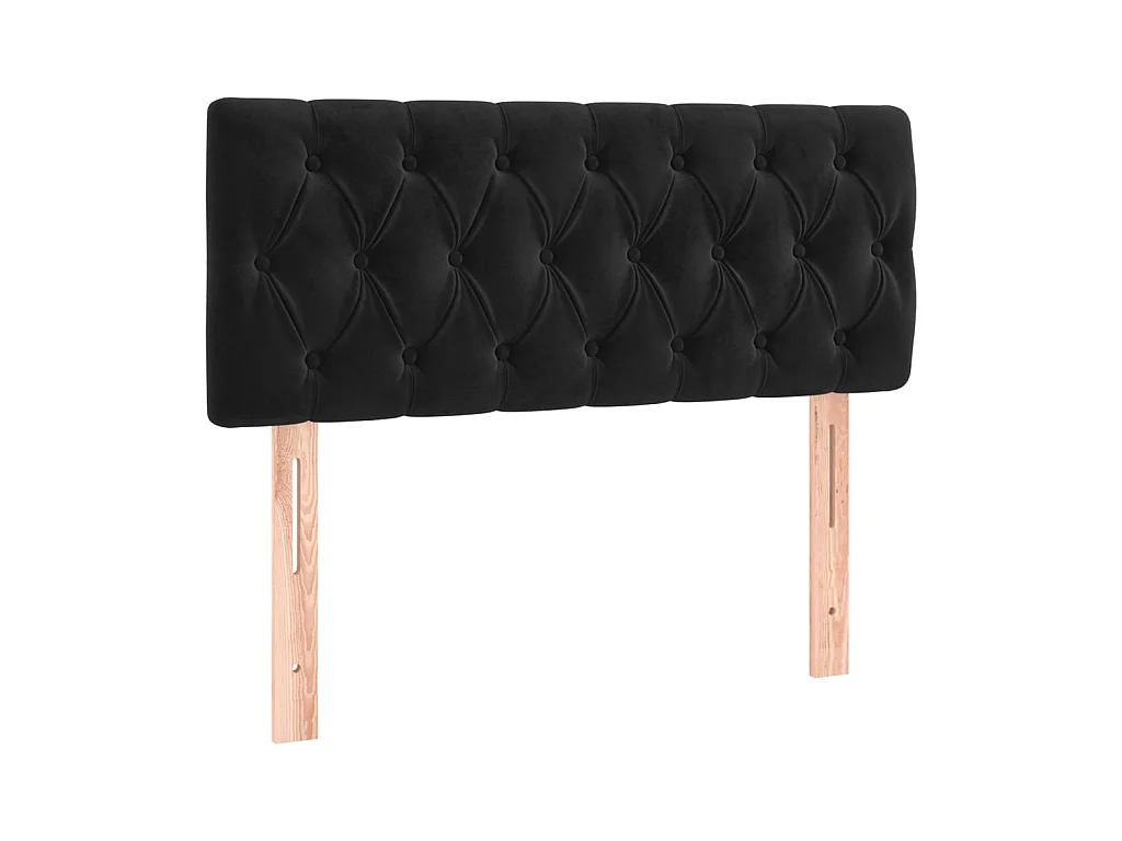 Tête de lit Noir 100x7x78/88 cm Velours POI70119 BonneVie Meuble